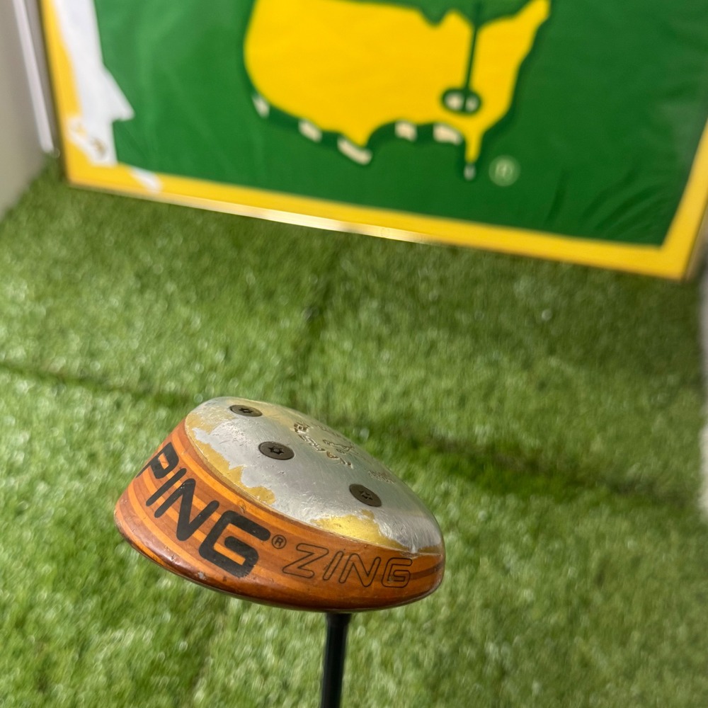 Vintage‎ Golf Ping Zing Karsten 1 Driver Blonde Maple Wood True Temper EI-70 USA
